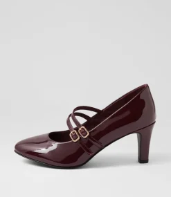 Women I LOVE BILLY Heels-Isola W Burgundy Patent Pu Heels