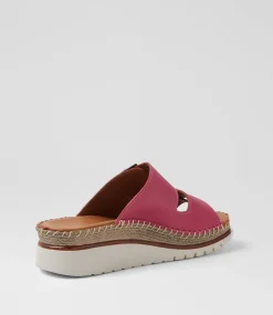 Women DIANA FERRARI Heels|Sandals-Isree Berry Leather Sandals