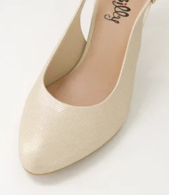 Women I LOVE BILLY Heels-Itsumi W Il Platinum Lizard Heels
