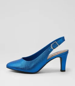 Women I LOVE BILLY Heels-Itsumi W Navy Lizard Heels