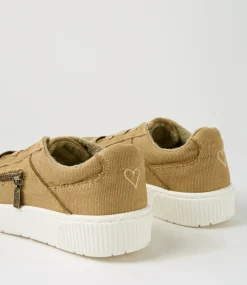 Women I LOVE BILLY Sneakers-Ivanna Sand Recycled Canvas Sneakers