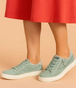 Women I LOVE BILLY Sneakers-Izzar Pistachio Recycled Canvas Sneakers