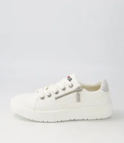 Women I LOVE BILLY Sneakers-Izzar White Recycled Canvas Sneakers