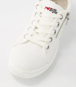 Women I LOVE BILLY Sneakers-Izzar White Recycled Canvas Sneakers