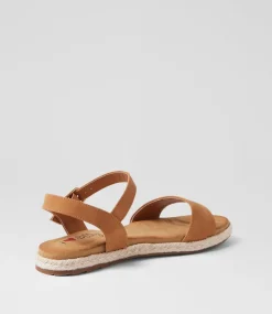 Women I LOVE BILLY Flats|Sandals-Jabiru Tan Nubuck Pu Sandals