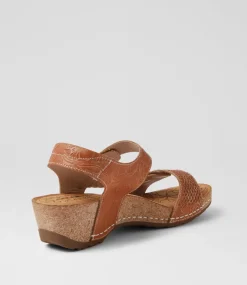 Women COLORADO Wedges|Comfort-Jade Tan Leather Sandals