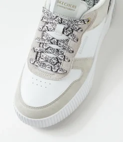 Women SKECHERS Sneakers-Jade White Silver Smooth Sneakers