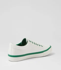 Women I LOVE BILLY Sneakers-Jaiha White Green Canvas Sneakers