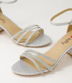 Women I LOVE BILLY Heels|Sandals-Jalim Silver Glitter Sandals