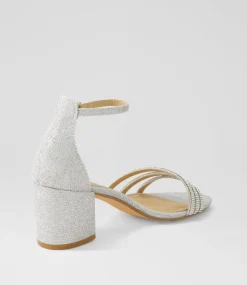 Women I LOVE BILLY Heels|Sandals-Jalim Silver Glitter Sandals