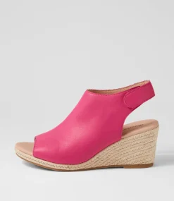 Women DIANA FERRARI Espadrilles|Wedges-Jamcie Fuchsia Leather Espadrilles