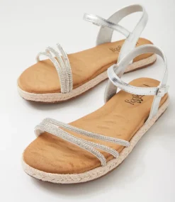 Women I LOVE BILLY Flats|Sandals-Jarton Silver Jewels Sandals