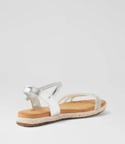 Women I LOVE BILLY Flats|Sandals-Jarton Silver Jewels Sandals