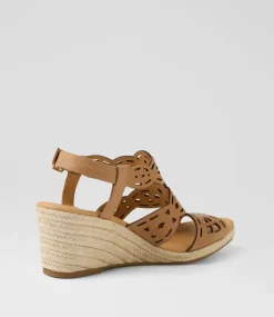 Women DIANA FERRARI Heels|Sandals-Javene Light Tan Leather Sandals