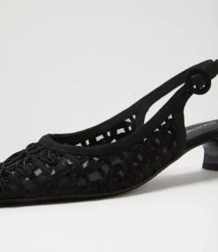Women DIANA FERRARI Heels-Jaylyn Black Braid Leather Heels