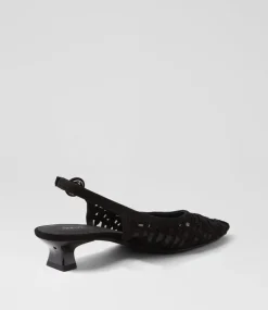 Women DIANA FERRARI Heels-Jaylyn Black Braid Leather Heels