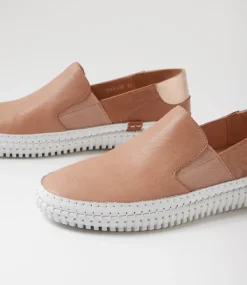 Women DIANA FERRARI Sneakers-Jemax Nude Rose Gold Shrunken Leather Sneakers
