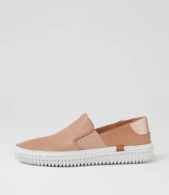 Women DIANA FERRARI Sneakers-Jemax Nude Rose Gold Shrunken Leather Sneakers