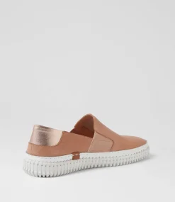 Women DIANA FERRARI Sneakers-Jemax Nude Rose Gold Shrunken Leather Sneakers