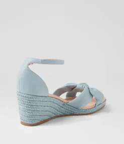 Women DIANA FERRARI Espadrilles|Wedges-Jennalea Light Denim Leather Rope Sandals
