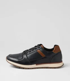 COLORADO Sneakers|Casuals-Jeremy Black Leather Sneakers