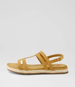 Women I LOVE BILLY Flats|Sandals-Jeyser Tan Nubuck Pu Sandals