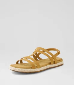 Women I LOVE BILLY Flats|Sandals-Jeyser Tan Nubuck Pu Sandals