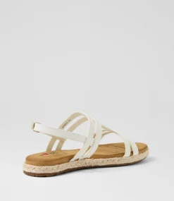 Women I LOVE BILLY Sandals|Flats-Jeyser White Nubuck Pu Sandals
