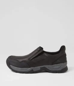 COLORADO Casuals-Joao Black Tumble Leather Flat Shoes