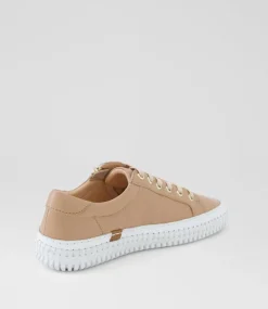 Women DIANA FERRARI Sneakers-Jonza Latte Leather Sneakers