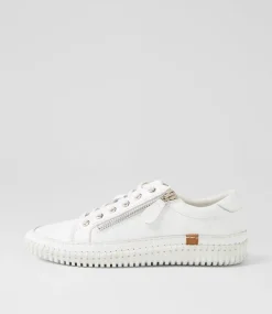 Women DIANA FERRARI Sneakers-Jonza White Leather Sneakers