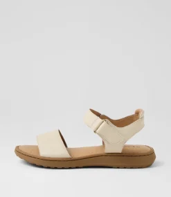 Women SUPERSOFT Comfort|Flats-Josephines D Ivory Leather Sandals