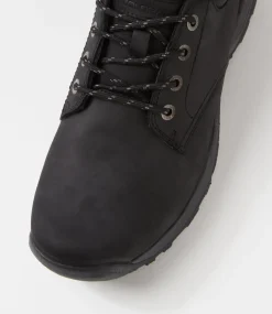 COLORADO Casuals-Josh Black Crazyhorse Leather Lace Up Shoes