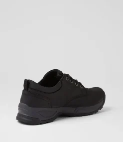 COLORADO Casuals-Josh Black Crazyhorse Leather Lace Up Shoes