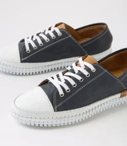 Women DIANA FERRARI Sneakers-Jossey Navy Leather Sneakers