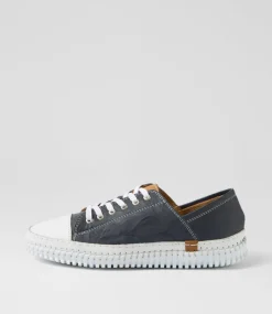 Women DIANA FERRARI Sneakers-Jossey Navy Leather Sneakers