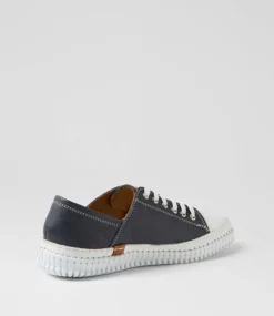 Women DIANA FERRARI Sneakers-Jossey Navy Leather Sneakers