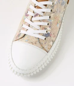 Women DIANA FERRARI Sneakers-Jossey Taupe Floral Leather Sneakers