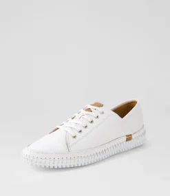 Women DIANA FERRARI Sneakers-Jossey White Leather Sneakers