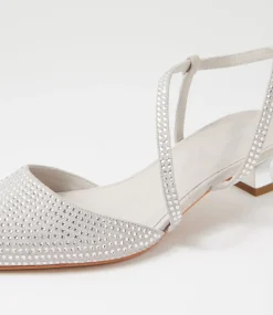 Women DIANA FERRARI Heels-Juless Silver Jewels Suede Heels