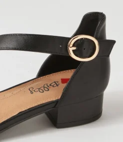Women I LOVE BILLY Heels|Flats-Julich Black Synthetic Raffia Heels