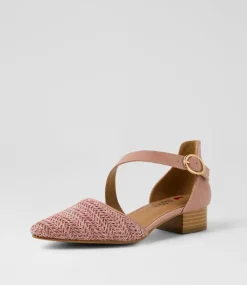 Women I LOVE BILLY Heels|Flats-Julich Rose Synthetic Raffia Heels