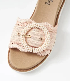 Women I LOVE BILLY Heels|Sandals-Kaarimba Blush Fabric Sandals