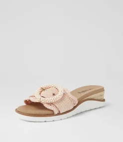 Women I LOVE BILLY Heels|Sandals-Kaarimba Blush Fabric Sandals