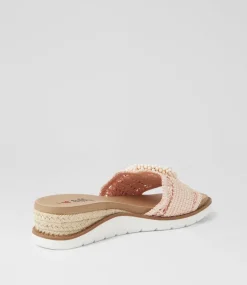 Women I LOVE BILLY Heels|Sandals-Kaarimba Blush Fabric Sandals