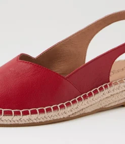 Women SUPERSOFT Comfort|Flats-Kadde Dark Red Leather Sandals