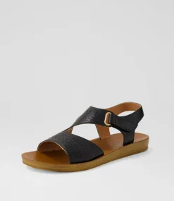 Women I LOVE BILLY Flats|Sandals-Kandall Black Sandals