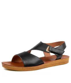 Women I LOVE BILLY Flats|Sandals-KANDRE BLACK SMOOTH