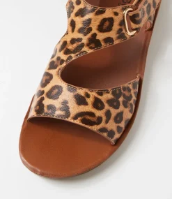 Women I LOVE BILLY Flats|Sandals-Kandre Leopard Sandals