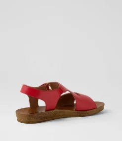 Women I LOVE BILLY Flats|Sandals-Kandre Red Sandals